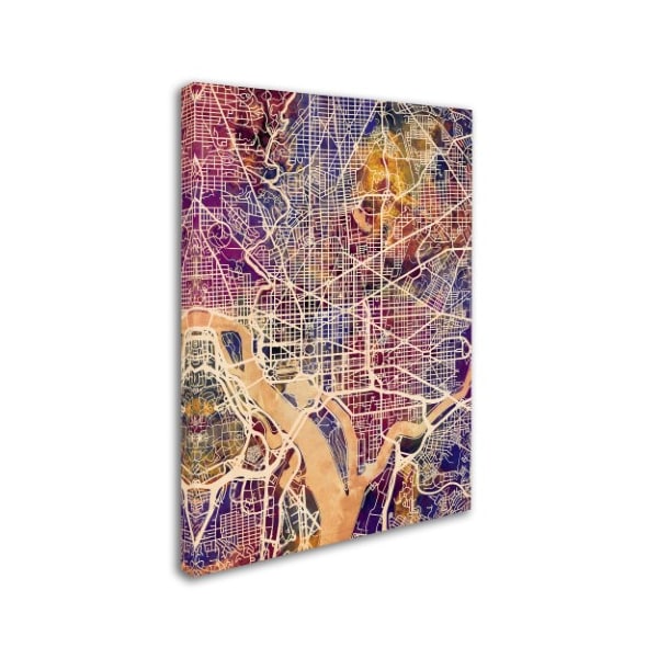 Michael Tompsett 'Washington DC Street Map 2' Canvas Art,14x19